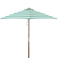 Classic Wood 6.5' Square Market Umbrella Assorted Colors 