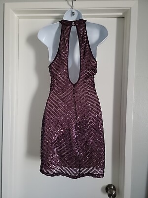 Windsor Dress Sequin Bodycon Mini Purple Dress Medium | eBay