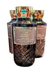 3-Pack Bath  Body Works Cozy Vanilla Bourbon Body Washes 10 FL OZ
