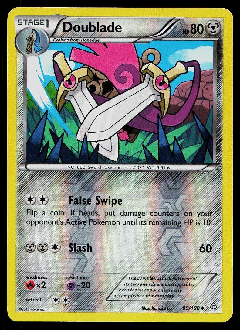 Pokemon Card Primal Clash Doublade 99/160 Reverse Holo Uncommon