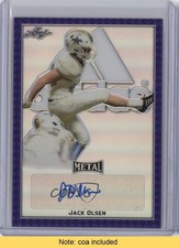2020 Leaf Metal US Army All-American Bowl Adidas Etch 1/1 Jack Olsen Auto k4s