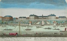 Optische Ansicht des Invalidenhospitals und der Rotunde bei London