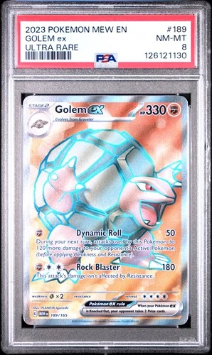 2023 POKEMON MEW EN-151 ULTRA RARE #189 GOLEM EX PSA 8
