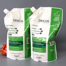 2 PACK SEE PICTURES Vichy Dercos Refill Anti-Dandruff Shampoo Oily Hair 500ml