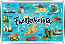 Fuerteventura Canary Islands Fridge Magnet Travel Souvenir Gift Beach Art Decor