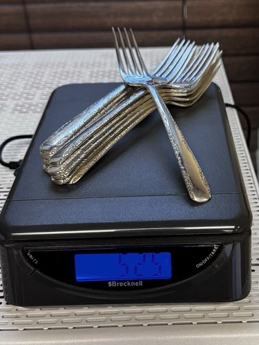 Lot of 11 Gorham Camellia Sterling Silver Dinner Forks 525g Total 7.25” No Mono