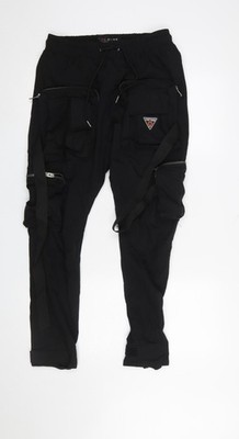Life Code Progressive Damen Jogginghose schwarz Cargo Nylon Größe S