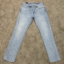 Abercrombie  Fitch Langdon Skinny Jeans Mens Size 30x32 Light Wash Blue Denim