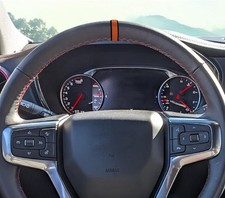 Suede Steering Wheel Center Strie Marker Non-slip Center Strip Color Orange