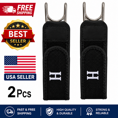 #ad 2PCS Tactical Metal Hook Elastic Belt Buckle Less Invisible Waist Belt Closure $4.02