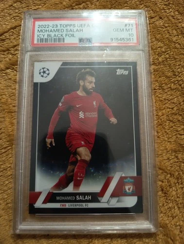 Topps Mohamed Salah 07/10 Icy Black Foil PSA 10 Pop 2