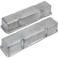 Sbc Chevy 283 305 307 327 350 400 Tall Valve Covers - Cast Plain Aluminum