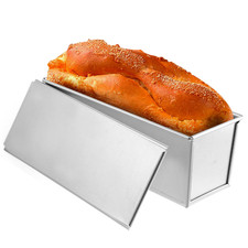 Tobeelec 1 Pack Pullman Loaf Pan Lid 13X4 Inch Large Capacity Bread Loaf Pan
