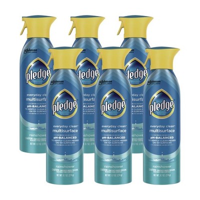 Pledge 336275 9.7 oz. Multi-Surface Everyday Aerosol - Rainshower (6/CT) New