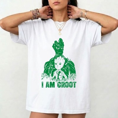 I Am Groot Cartoon Marvel Superhero T-Shirt - Comics Guardians Galaxy Gift Tee