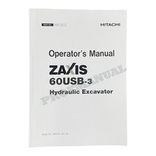 MANUALE OPERATORI ESCAVATORE HITACHI ZAXIS ZX 60USB-3