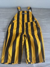 Game Bibs Overalls Kids Size 6M Black And Gold
