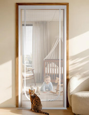 BFNN Cat Screen Door, Extra Tall Cat-Proof Mesh Gate, Fit Door Size 32'' x 80...