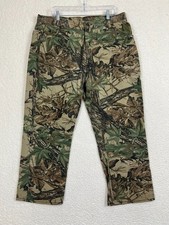 Duxback Pants Mens Size 40 VTG Real Tree Camo Cargo Adjustable Waist Made in USA