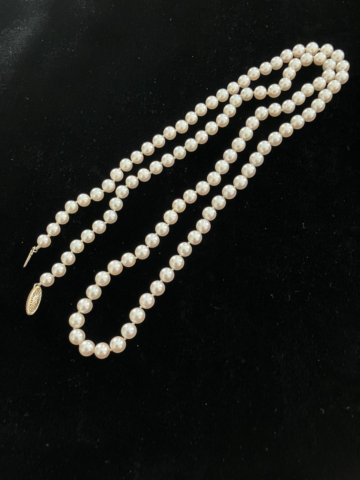 Genuine Akoya Cultured Pearl Necklace 32"