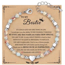 Bestie Gifts for Women, Best Friend Bracelet Birthday Friend Gift for Women Best