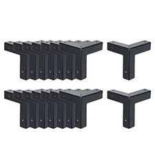 Three-Sided Metal Corner Protector Decorative Edge 16pcs, black, 33 x 33 x 9mm