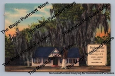 Victory Club "Wines Liquors Dancing" NEW IBERIA Louisiana Vintage Linen ~1950s