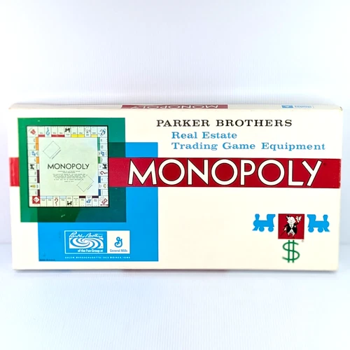 Vintage 1961 Monopoly Board Game Parker Brothers Classic Original COMPLETE Set