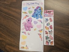 My Little Pony Stickers Y2K Epoxy 3D Domed 1 Mylar Partial Sheet VTG Gen 3 MLP