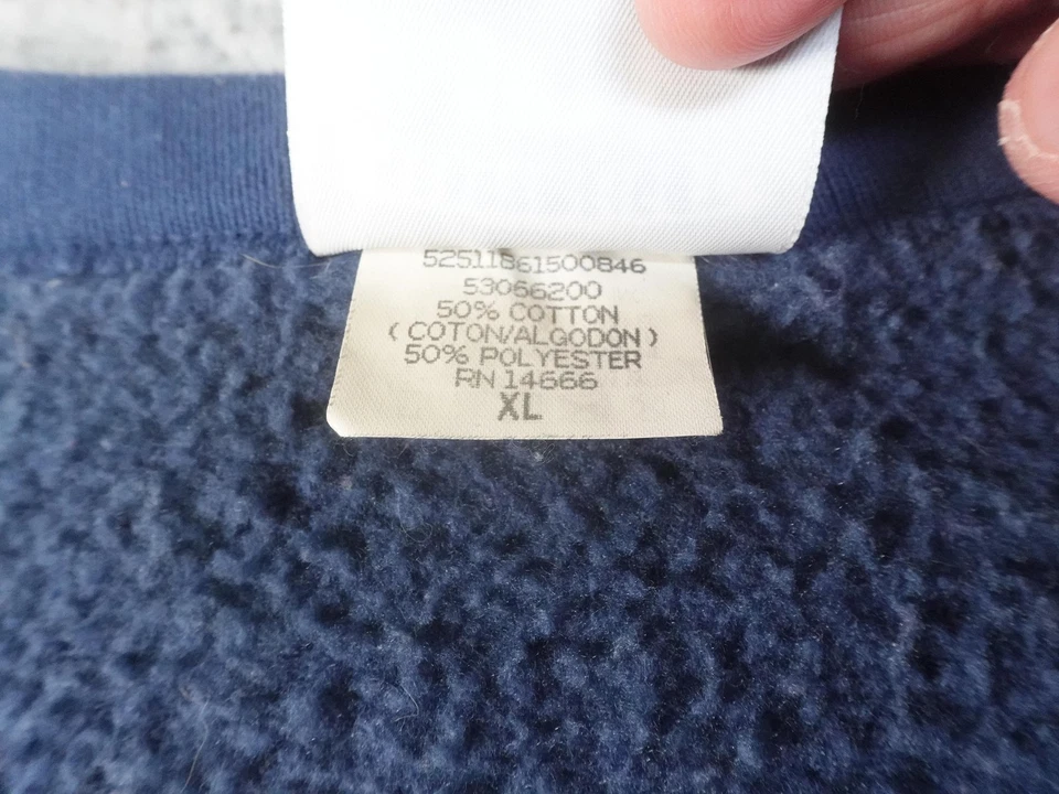 Cárdigan Suéter Lee De Colección Para Hombres XL Azul Abuelo Preppy Bolsillos Polares EE. UU. 90s Foto 3 de 4