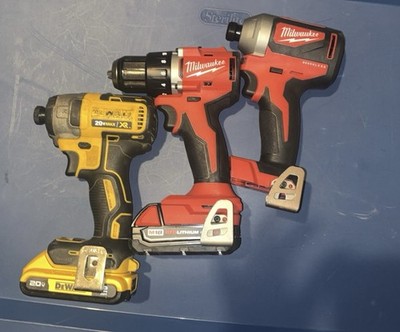 milwaukee drill, Milwaukee Impact, And Dewalt Impact