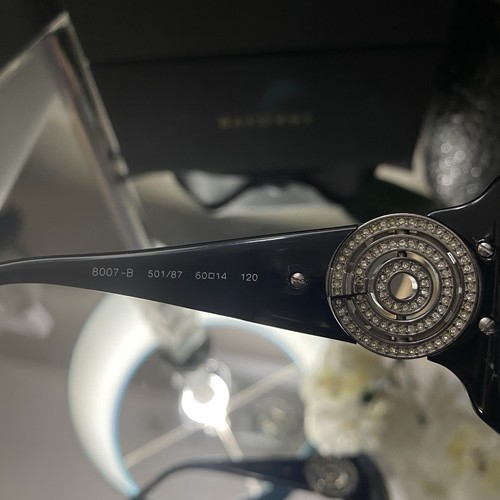 Bvlgari Sunglasses 8007-B Black Swarovski Crystal Limited Edition VERY RARE! - Picture 18 of 22
