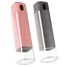 2pcs Touchscreen Cleaner Kit Spray Cloth for Phone Tablet Car Screen Grey Pink