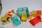 Vintage 1972 Fisher Price Little People Play Family Nursery set