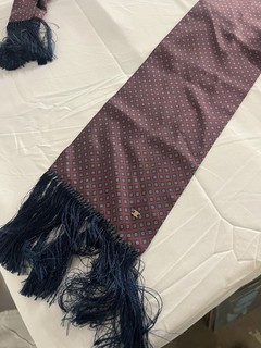 CELINE Hedi Slimane 2020 Mens Long Silk Tassle Rocker Scarf