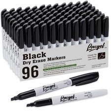 Dry Erase Markers Bulk, 96 Pack Black Dry Erase Markers Chisel Tip, Low Odor ...