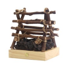 Piccolo Camino Elettrico Finto Log Luce Notturna USB Ricaricabile 3 Modalità LED5158