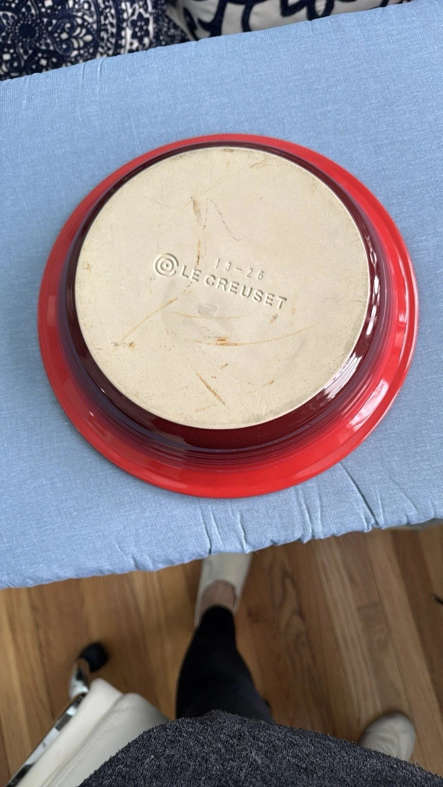 Le Creuset, Stoneware Cerise Red 10.25" Round Dish Pie Plate Baking Pan