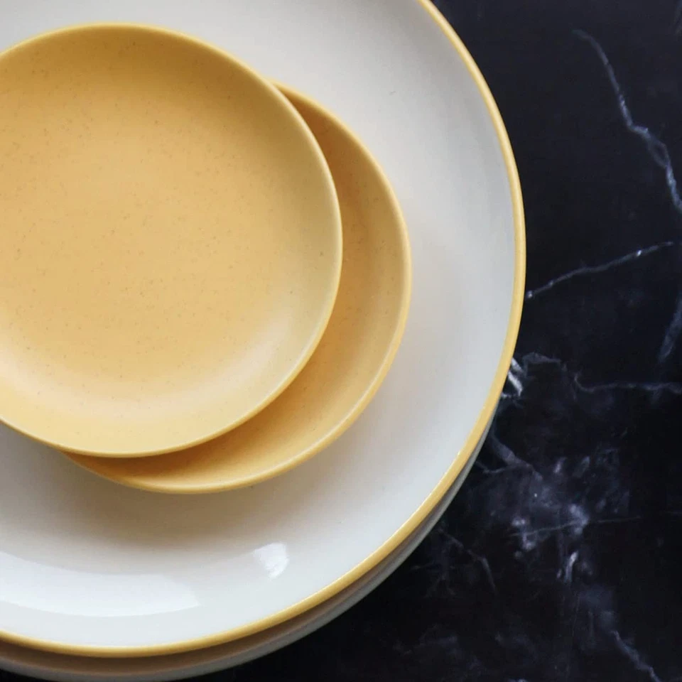 Colorwave Mustard 4-Piece Place Setting, Black - Image 3 of 4