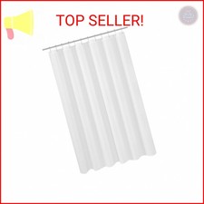 N Y HOME Longer Shower Curtain Liner Fabric 72 x 75 inches, Hotel Quality, Washa