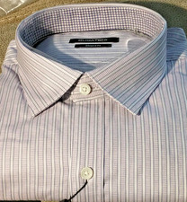 NWT Bugatchi men's XL long sleeve button down shirt Classy Squares/Striped Shape