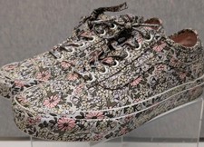 Vans Women  s Authentic All Over Print Mono Floral Low Top Sneaker Shoes Size 7