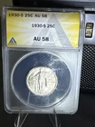 1930 S Standing Liberty Quarter, 90% Silver AU 58