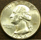 US 1954 Washington Quarter **