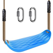 Plastic Swing Seat, Non Slip Tree Swing Set with Adjustable Rope and 2