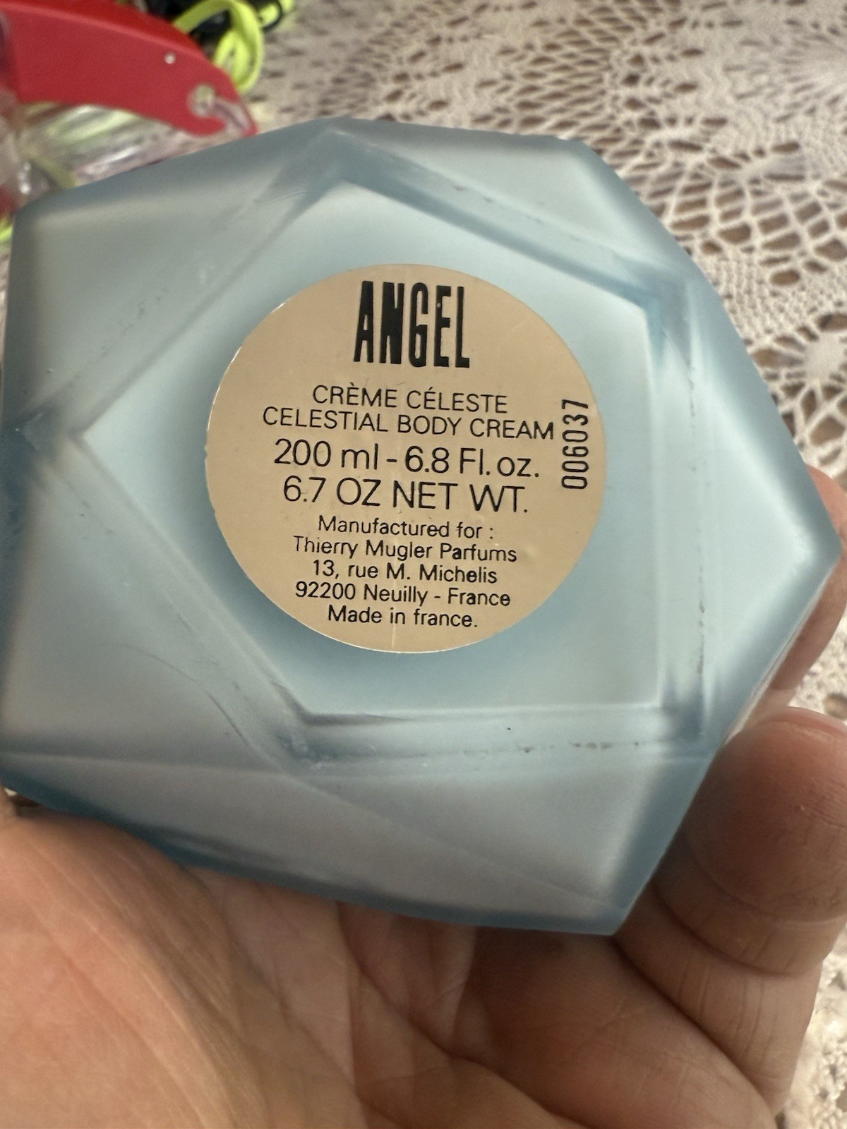 RARE... Thierry Mugler Angel Celestial Body Cream, 200ml / 6.7 fl oz 85+% Full