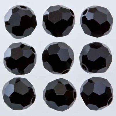 9 ORIGINAL SWAROVSKI RUNDE 10mm KRISTALL PERLEN JET SUPER ANGEBOT