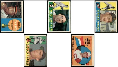 1960 Topps 5 ~ CARDLOT Willie Tasby/Ted Wiend (Good-VG)