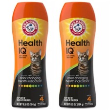  2X Arm  Hammer Health IQ Cat Litter Additive w/Color Health Indicators 6.5 oz