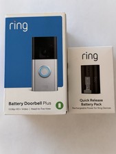 RING, Battery Doorbell Plus 1536p HD Video Head-to-Toe View Camera Battery OB